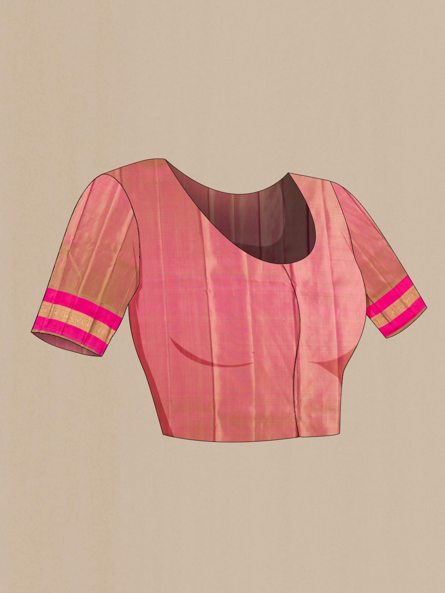 Pink Kanchipuram Silk Saree