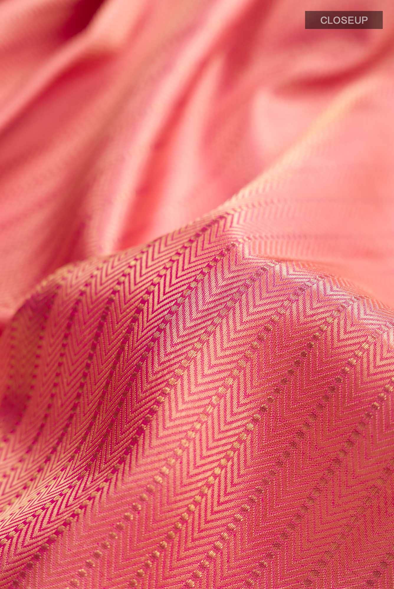 Pink Kanchipuram Silk Saree