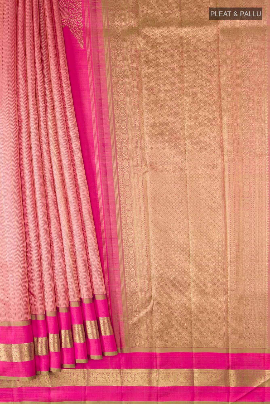 Pink Kanchipuram Silk Saree