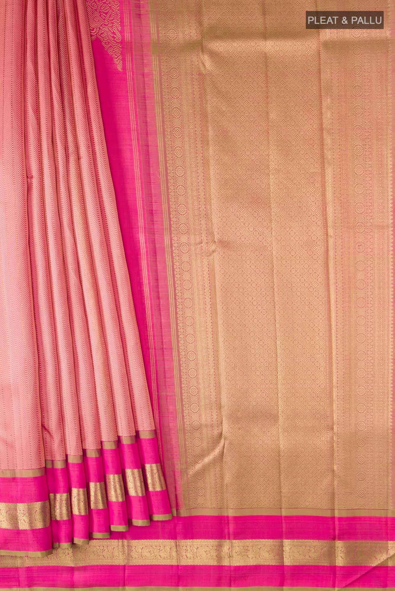 Pink Kanchipuram Silk Saree