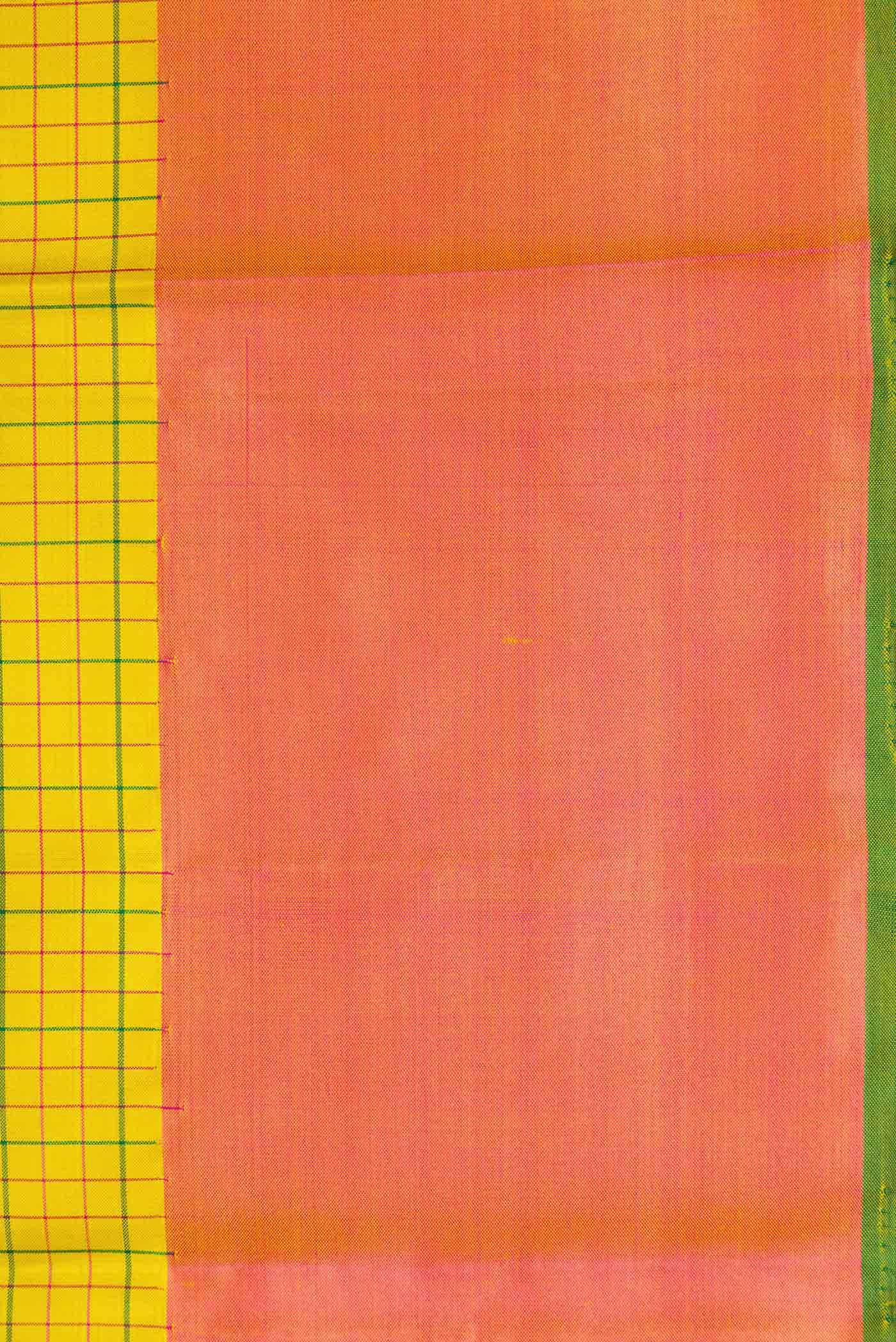 Pure Silk Pure Zari Yellow Dual Tone Kanchipuram Saree