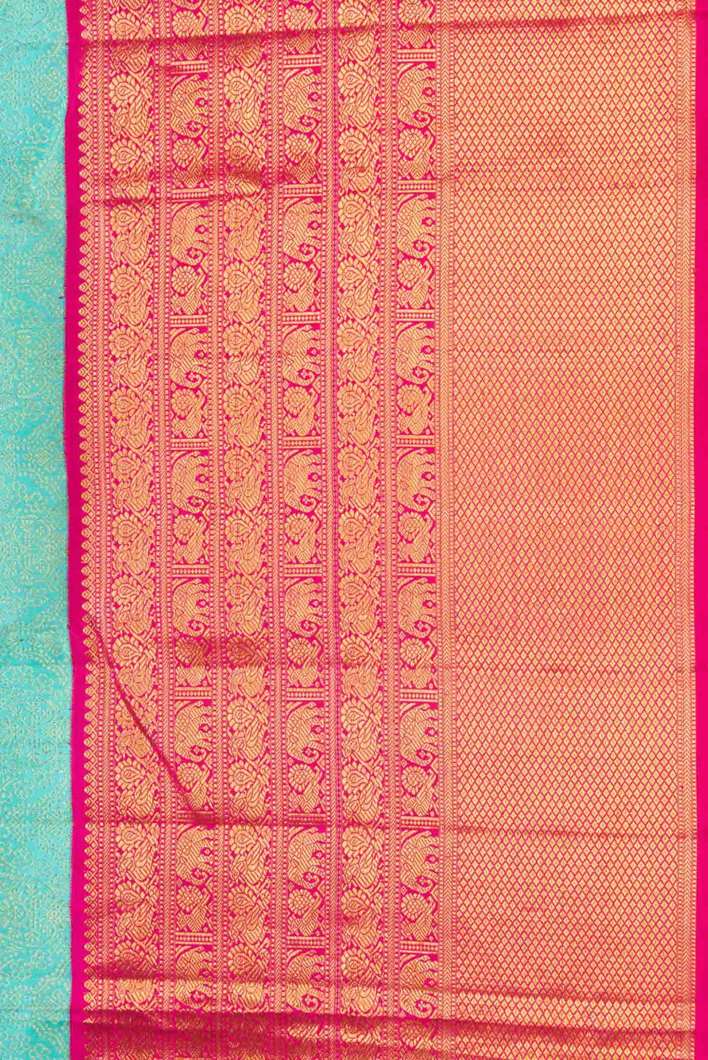 Light Blue Dual Tone Kanchipuram Silk Saree