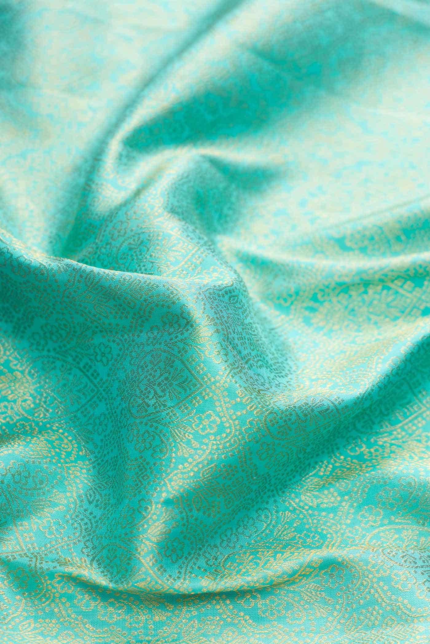 Light Blue Dual Tone Kanchipuram Silk Saree