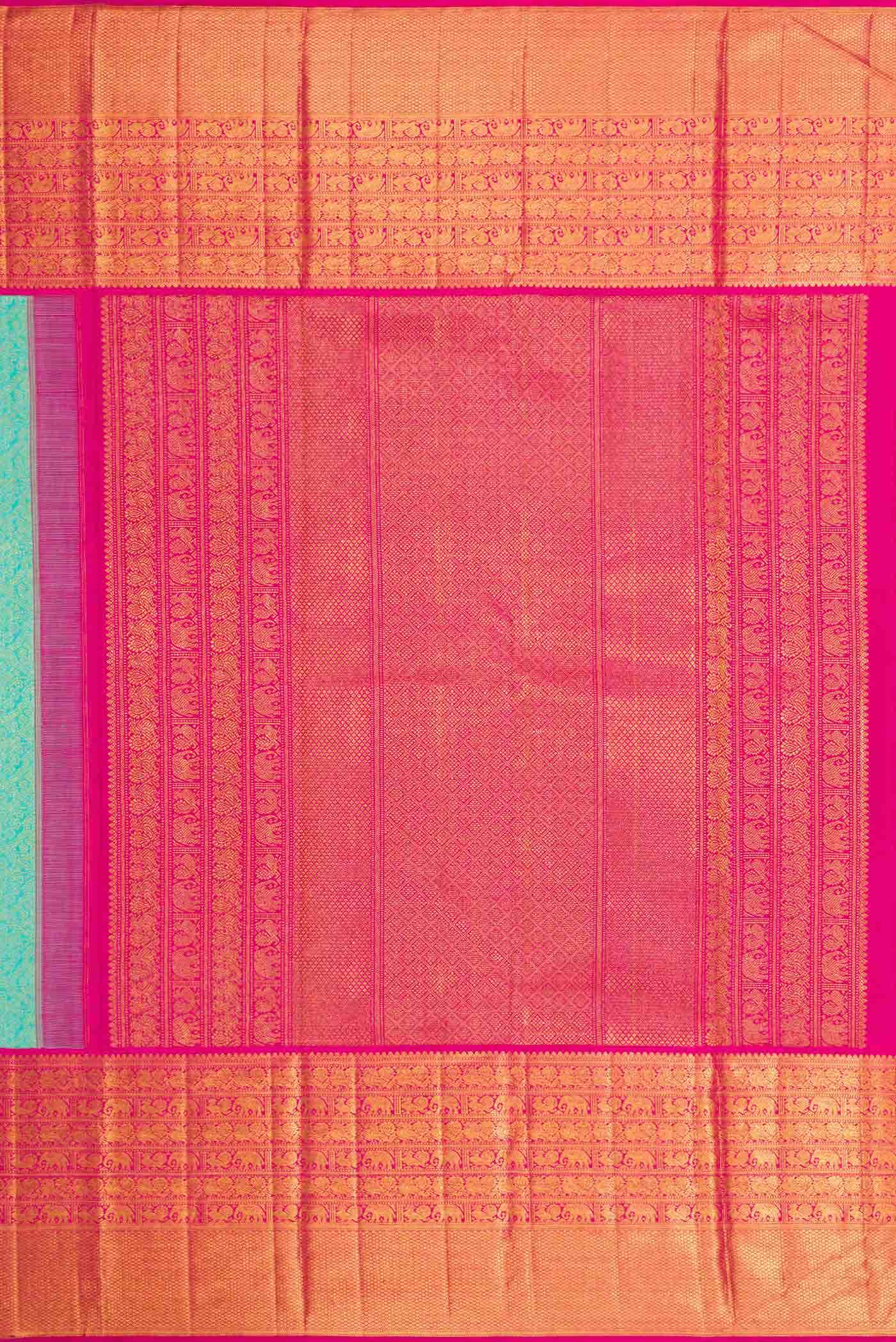 Light Blue Dual Tone Kanchipuram Silk Saree