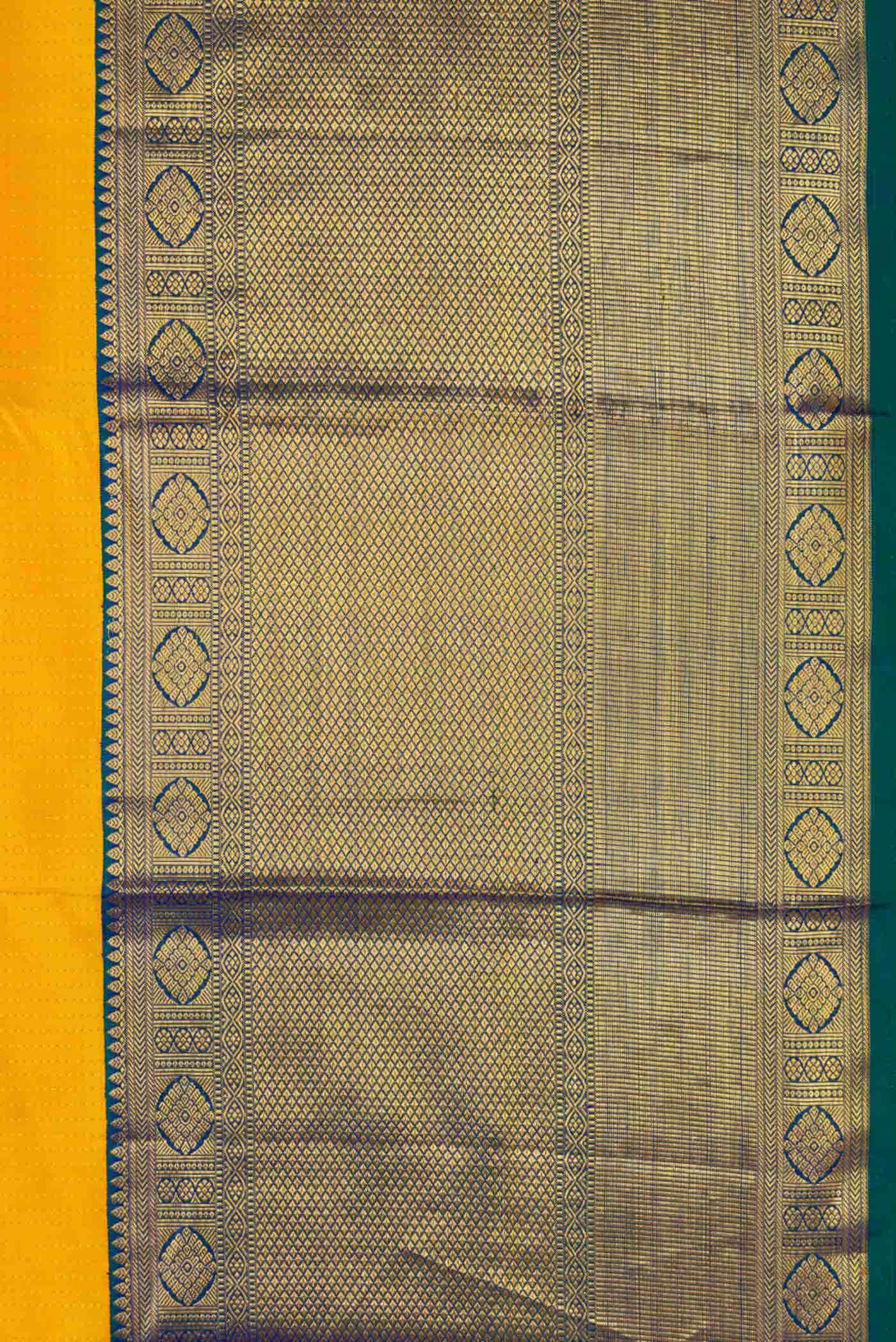 Mustard Dual Tone Kanchipuram Silk Saree