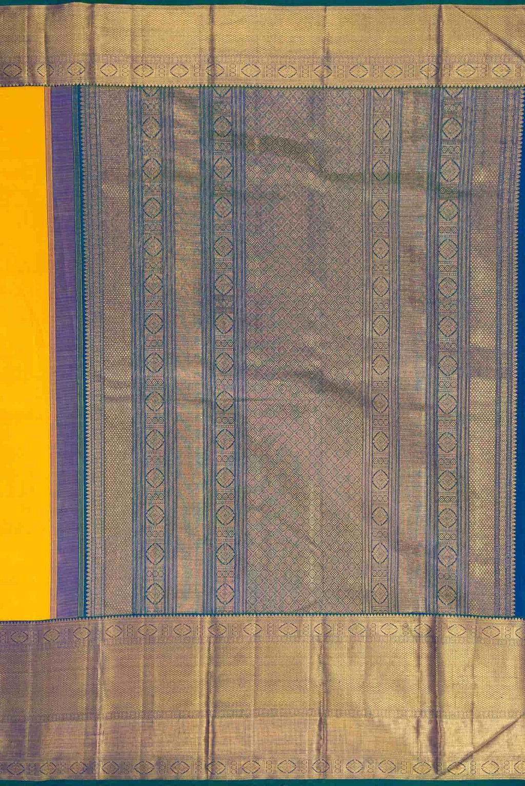 Mustard Dual Tone Kanchipuram Silk Saree