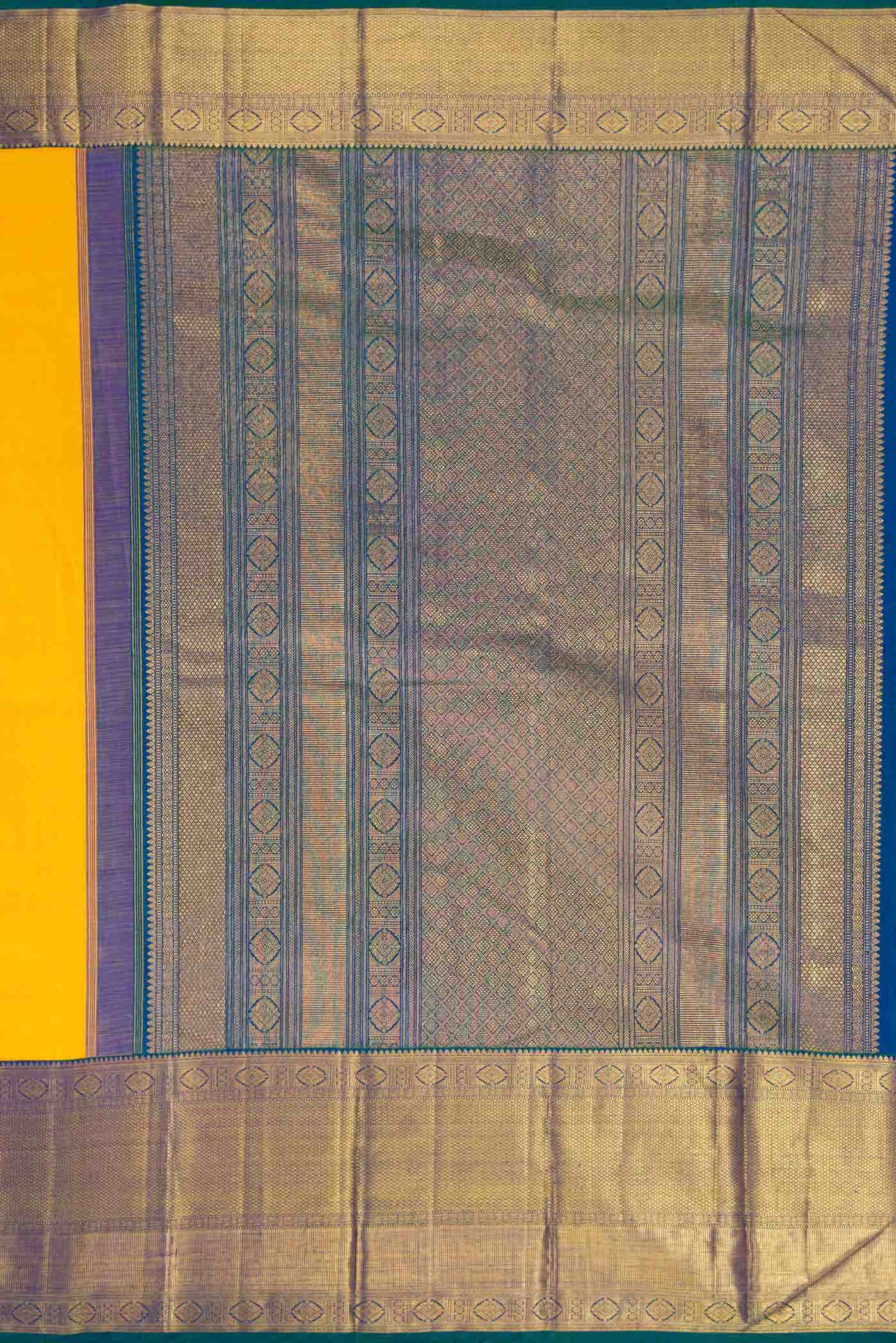 Mustard Dual Tone Kanchipuram Silk Saree