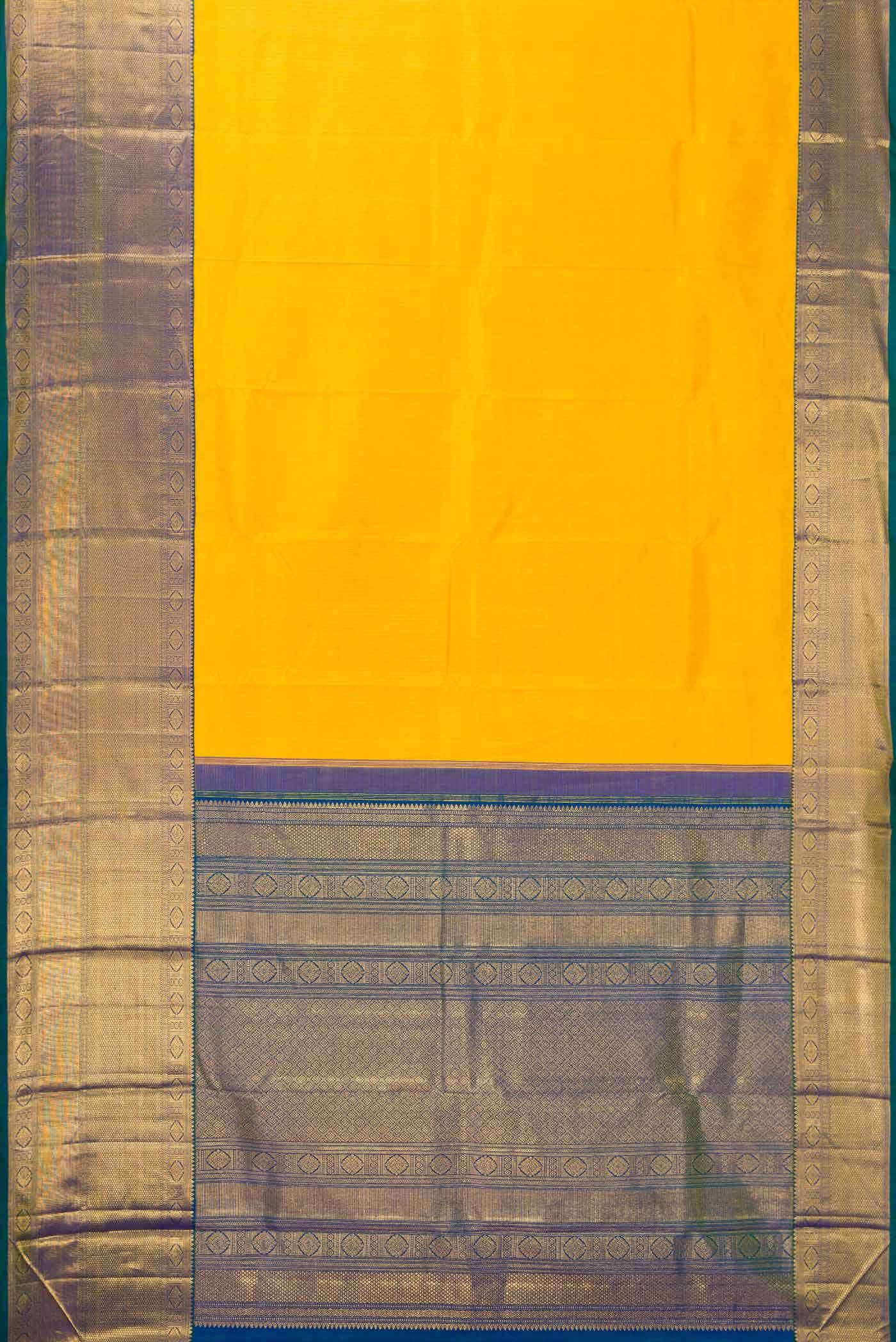 Mustard Dual Tone Kanchipuram Silk Saree