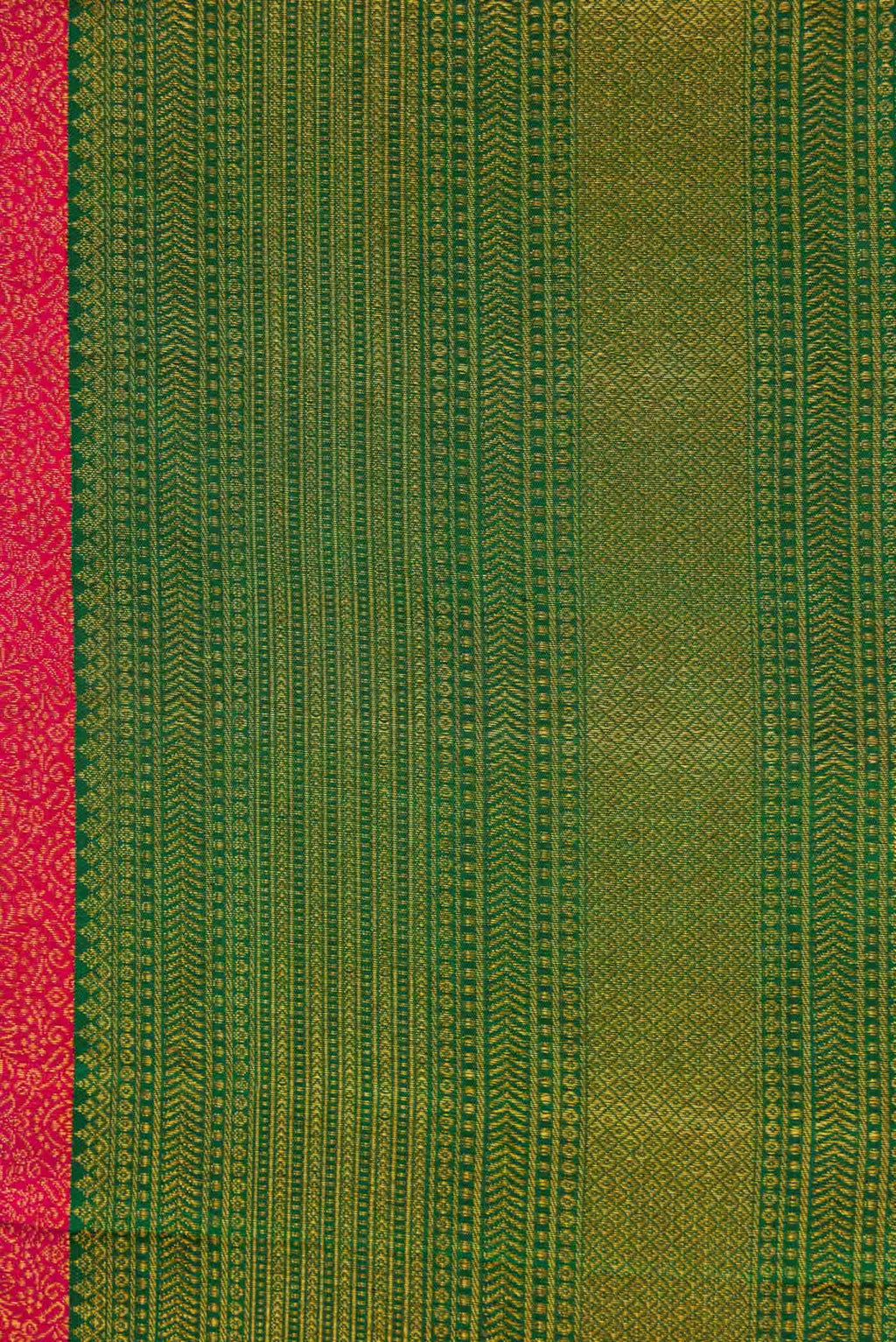 Dark Pink Dual Tone Kanchipuram Silk Saree