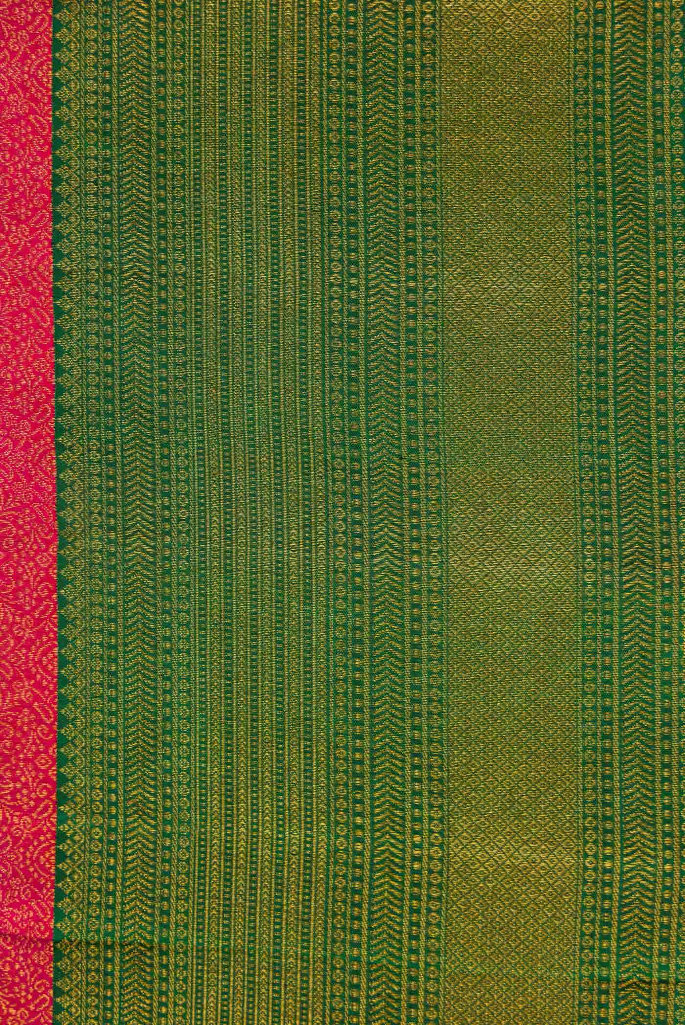 Dark Pink Dual Tone Kanchipuram Silk Saree