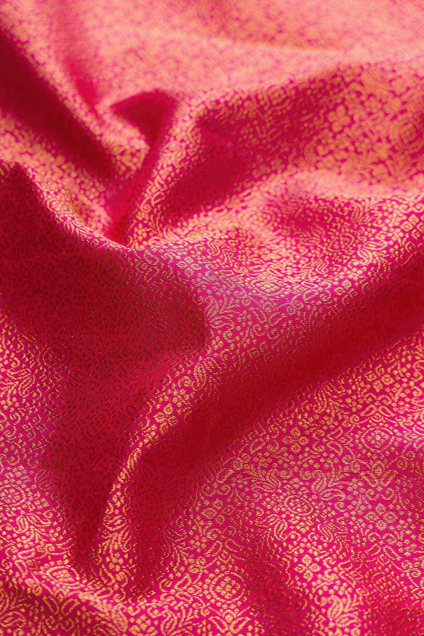 Dark Pink Dual Tone Kanchipuram Silk Saree