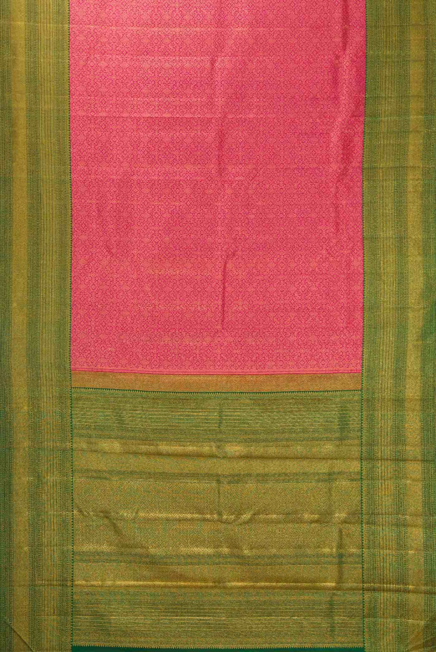 Dark Pink Dual Tone Kanchipuram Silk Saree