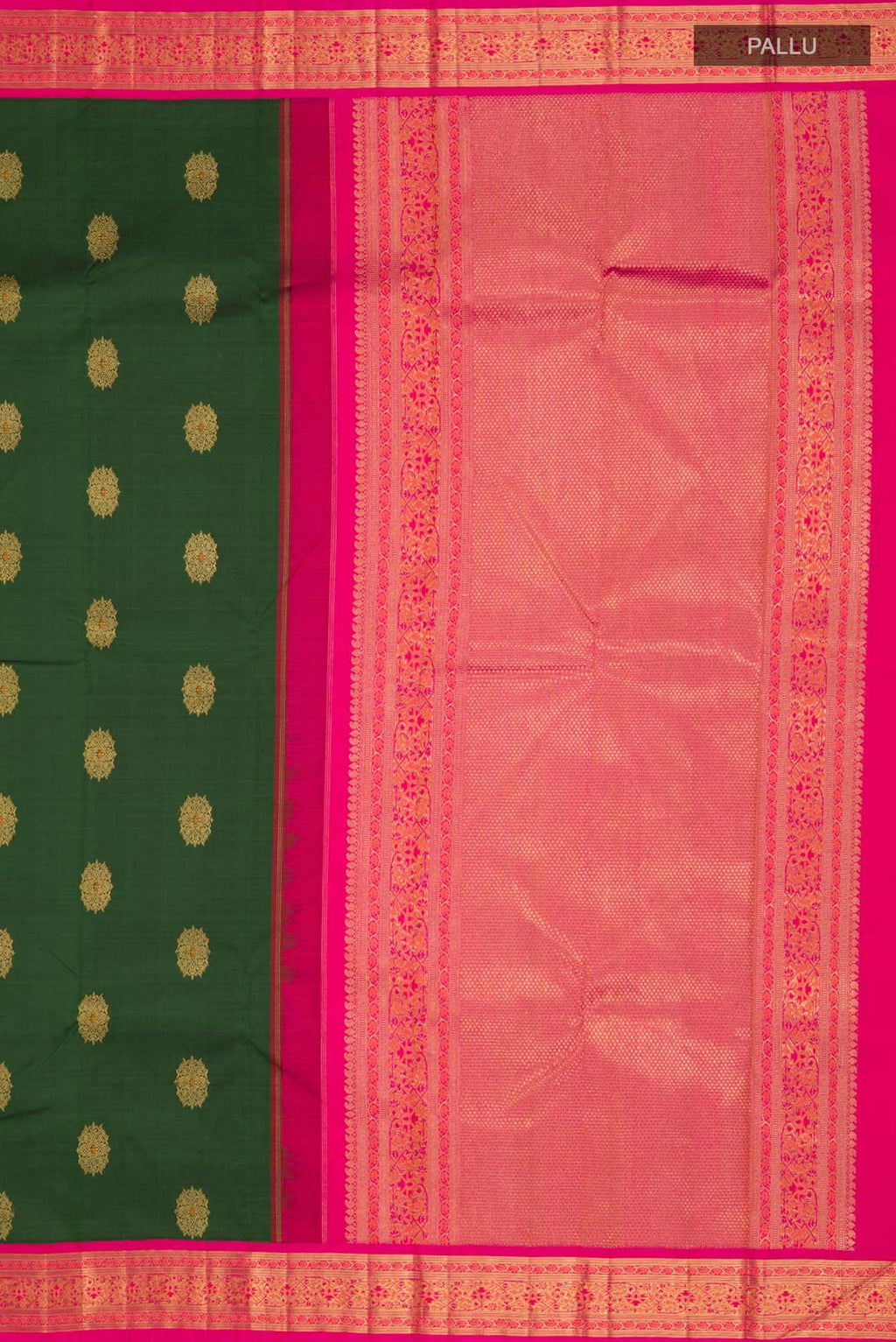 Pure Silk Pure Zari Green Kanchipuram Saree