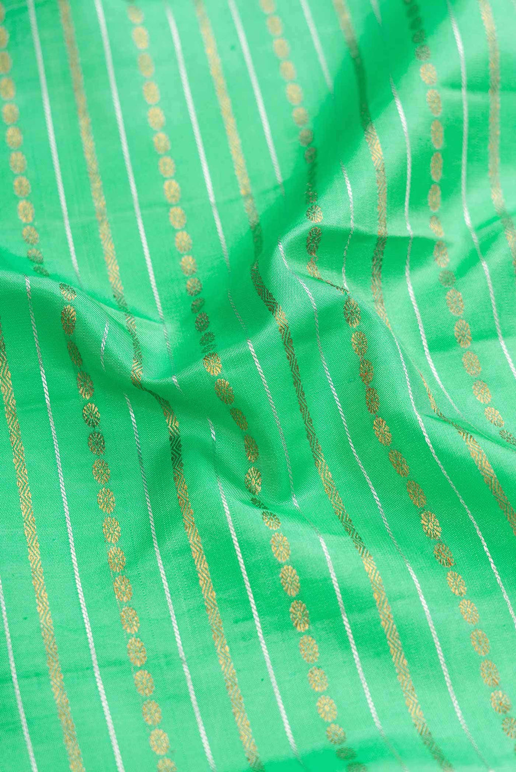 Pure Silk Pure Zari Sea Green Kanchipuram Saree