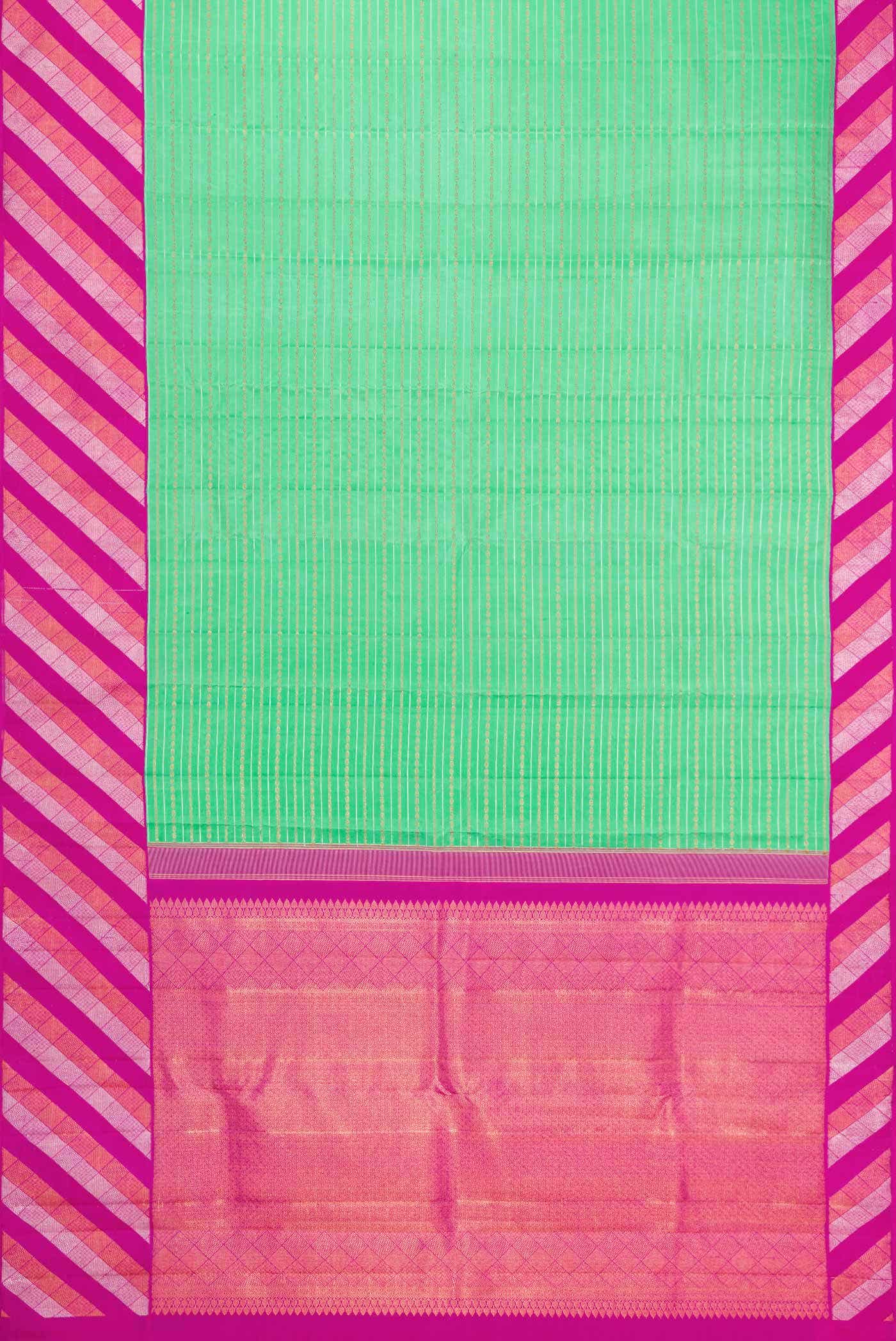 Pure Silk Pure Zari Sea Green Kanchipuram Saree