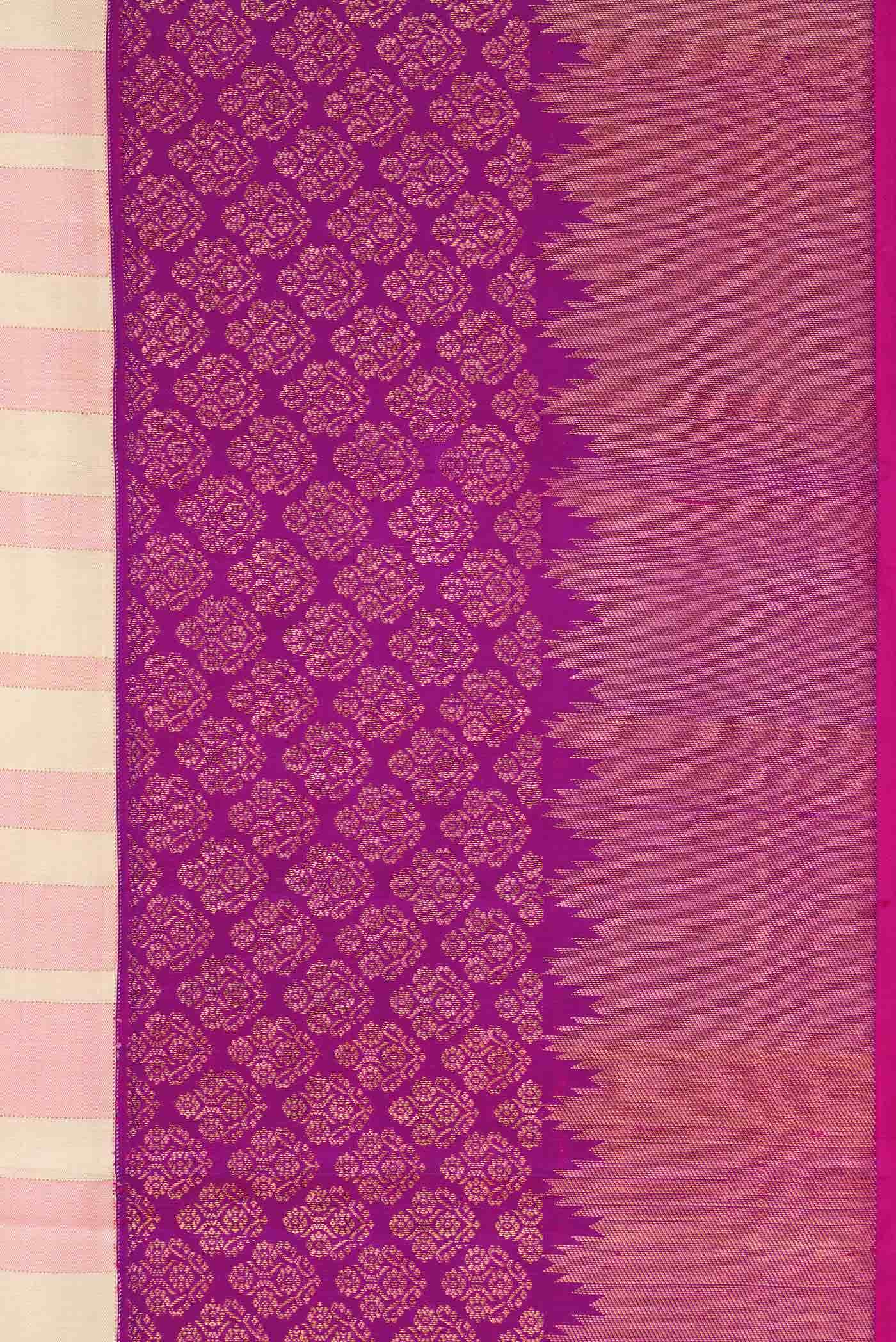 Pure Silk Pure Zari Sandal Kanchipuram Saree