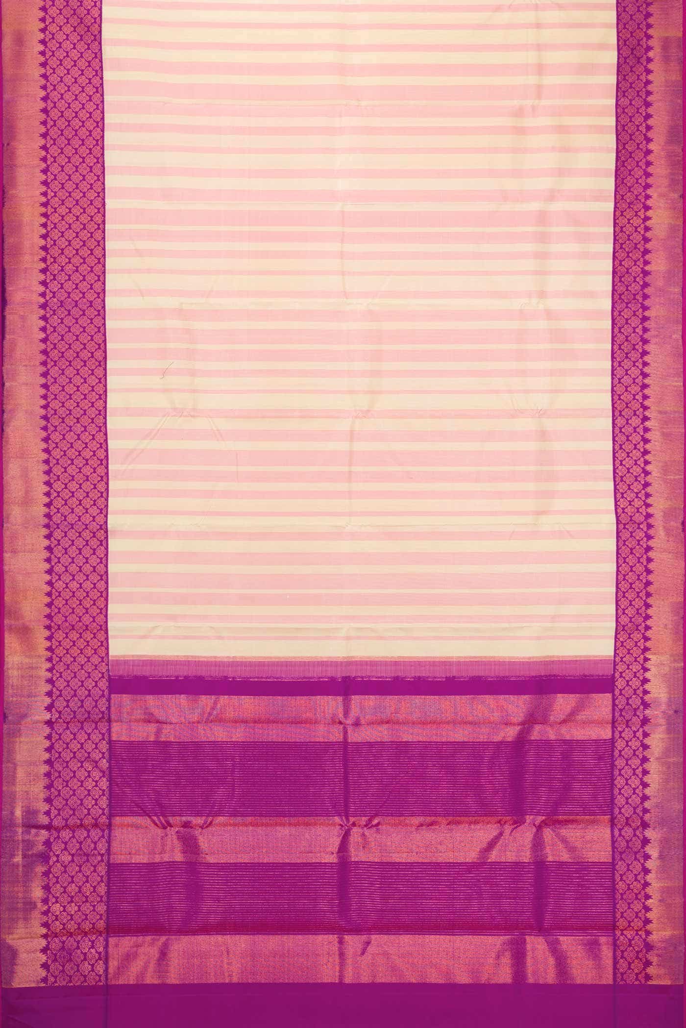 Pure Silk Pure Zari Sandal Kanchipuram Saree