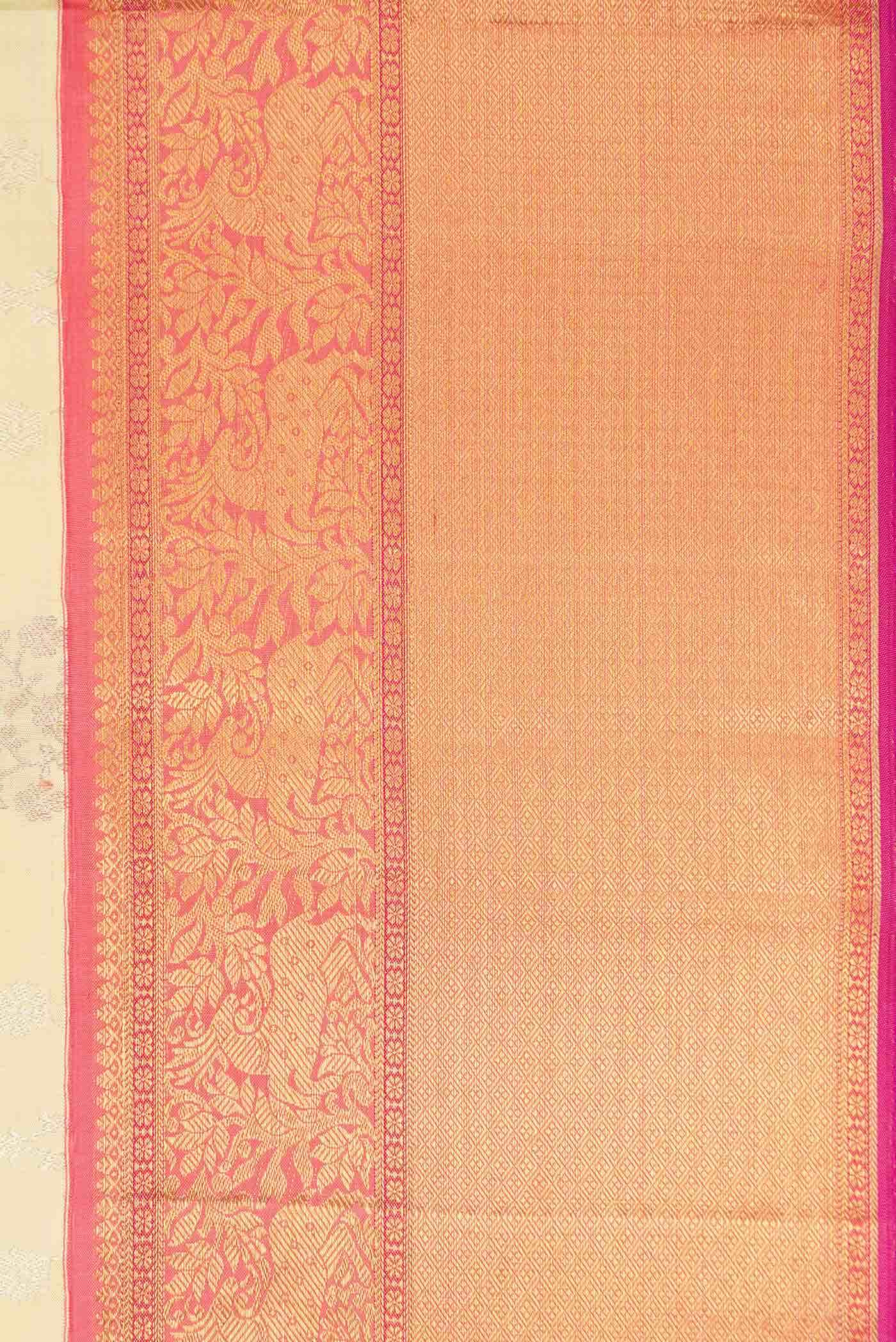 Pure Silk Pure Zari Sandal Dual Tone Kanchipuram Saree