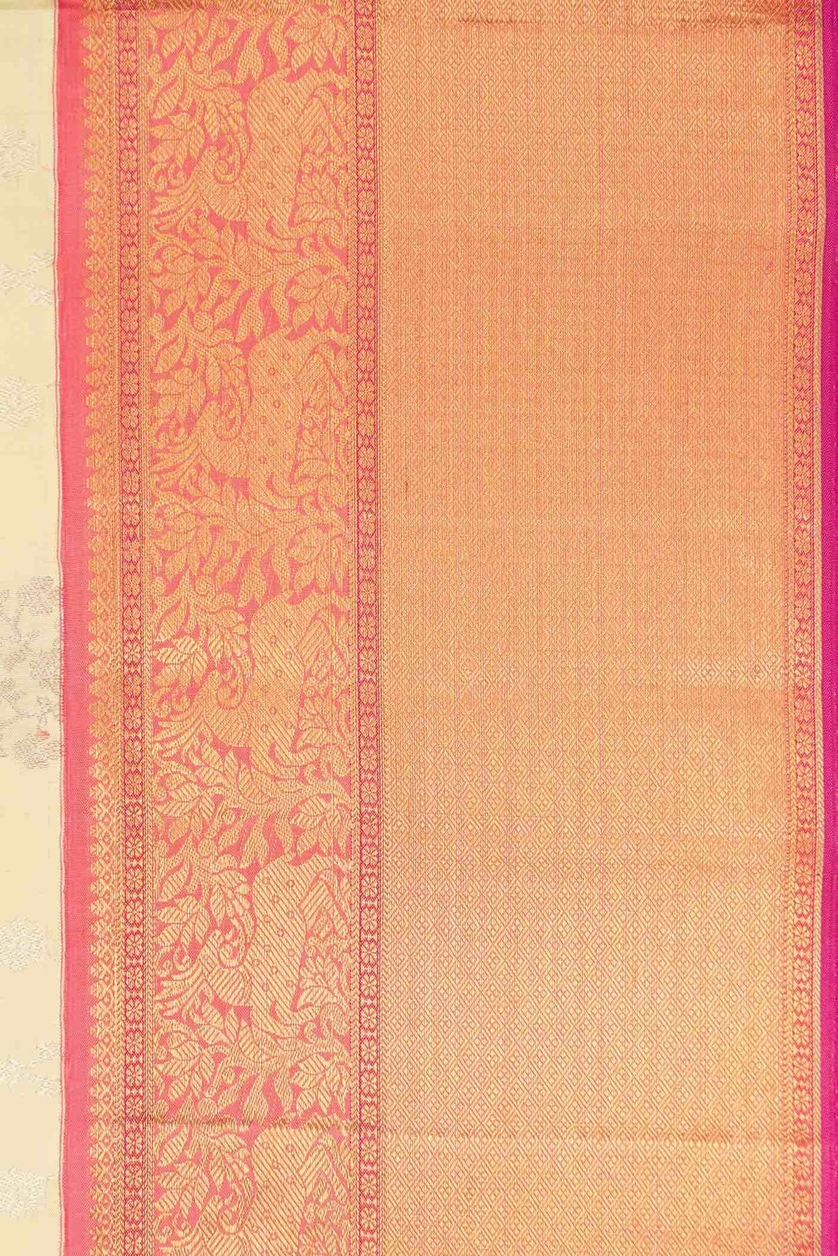 Pure Silk Pure Zari Sandal Dual Tone Kanjivaram Saree