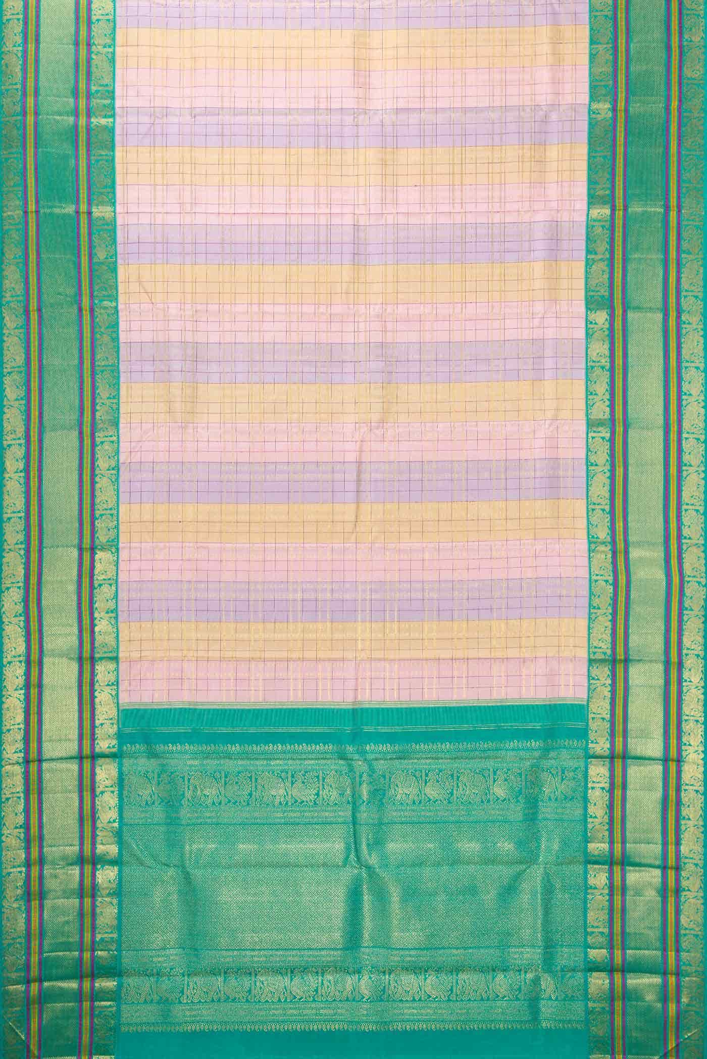 Pure Silk Pure Zari Multi Kanchipuram Saree