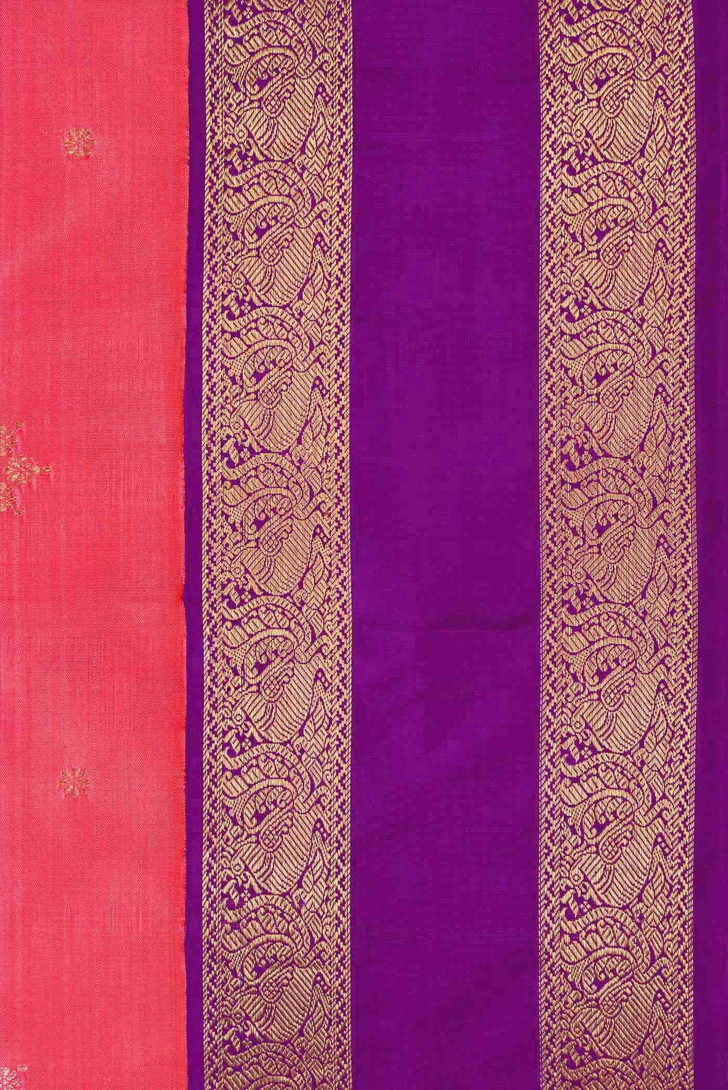 Pure Silk Pure Zari Pink Kanchipuram Saree