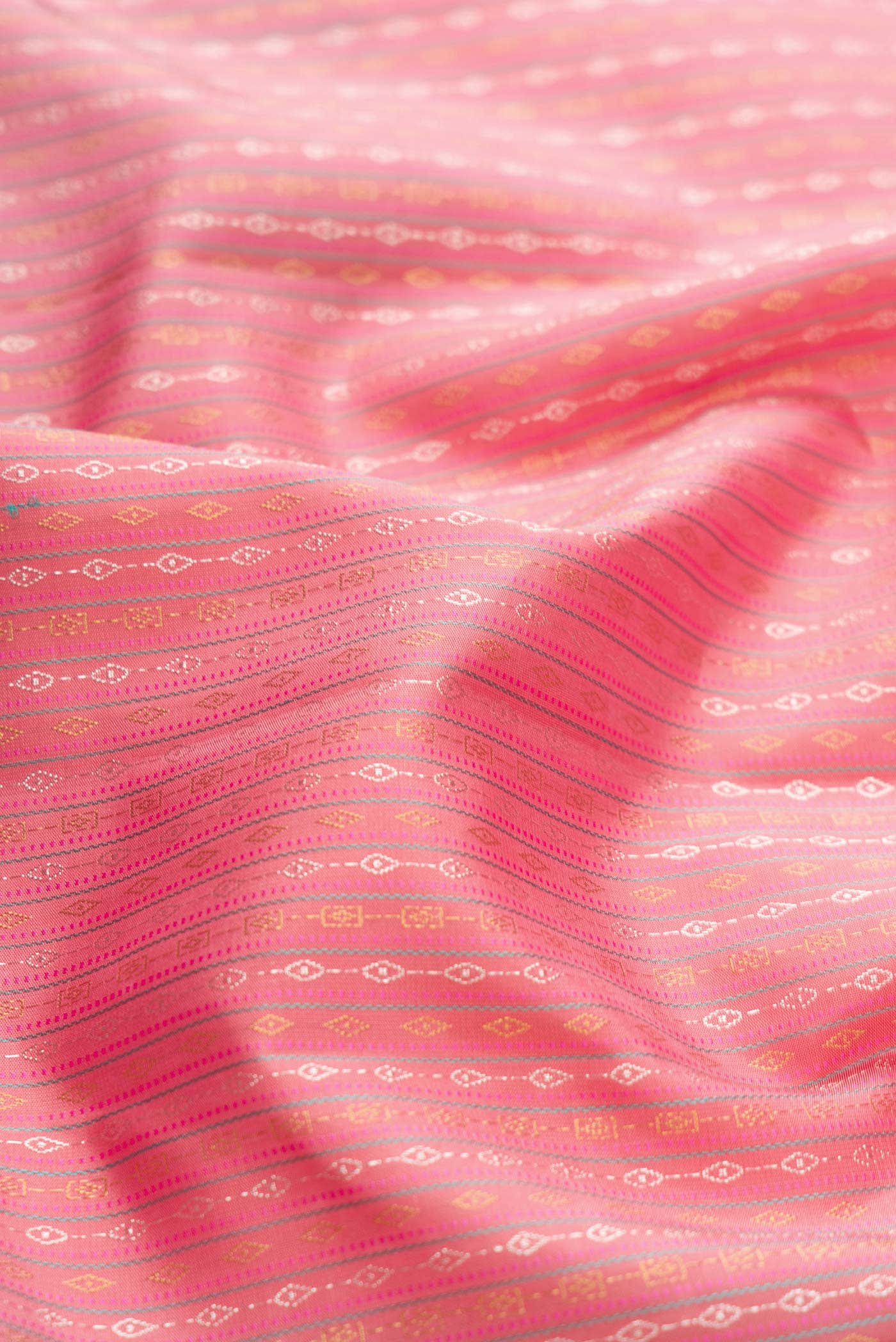Pure Silk Pure Zari Pink Kanchipuram Saree