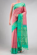 Pure Silk Pure Zari Pink Kanjivaram Saree