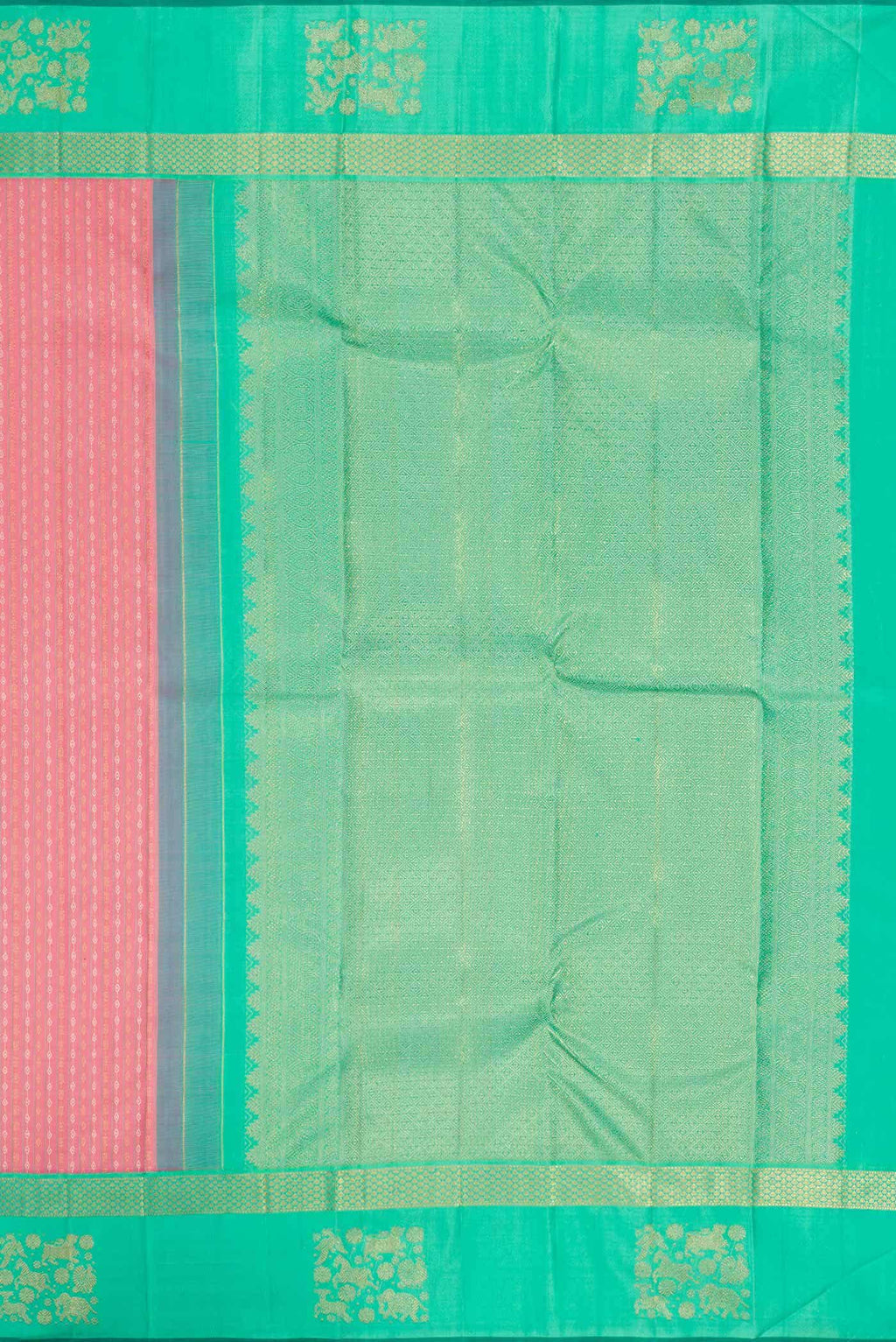 Pure Silk Pure Zari Pink Kanchipuram Saree