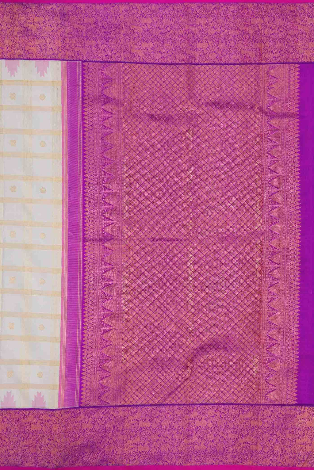 Grey Kanchipuram Silk Saree