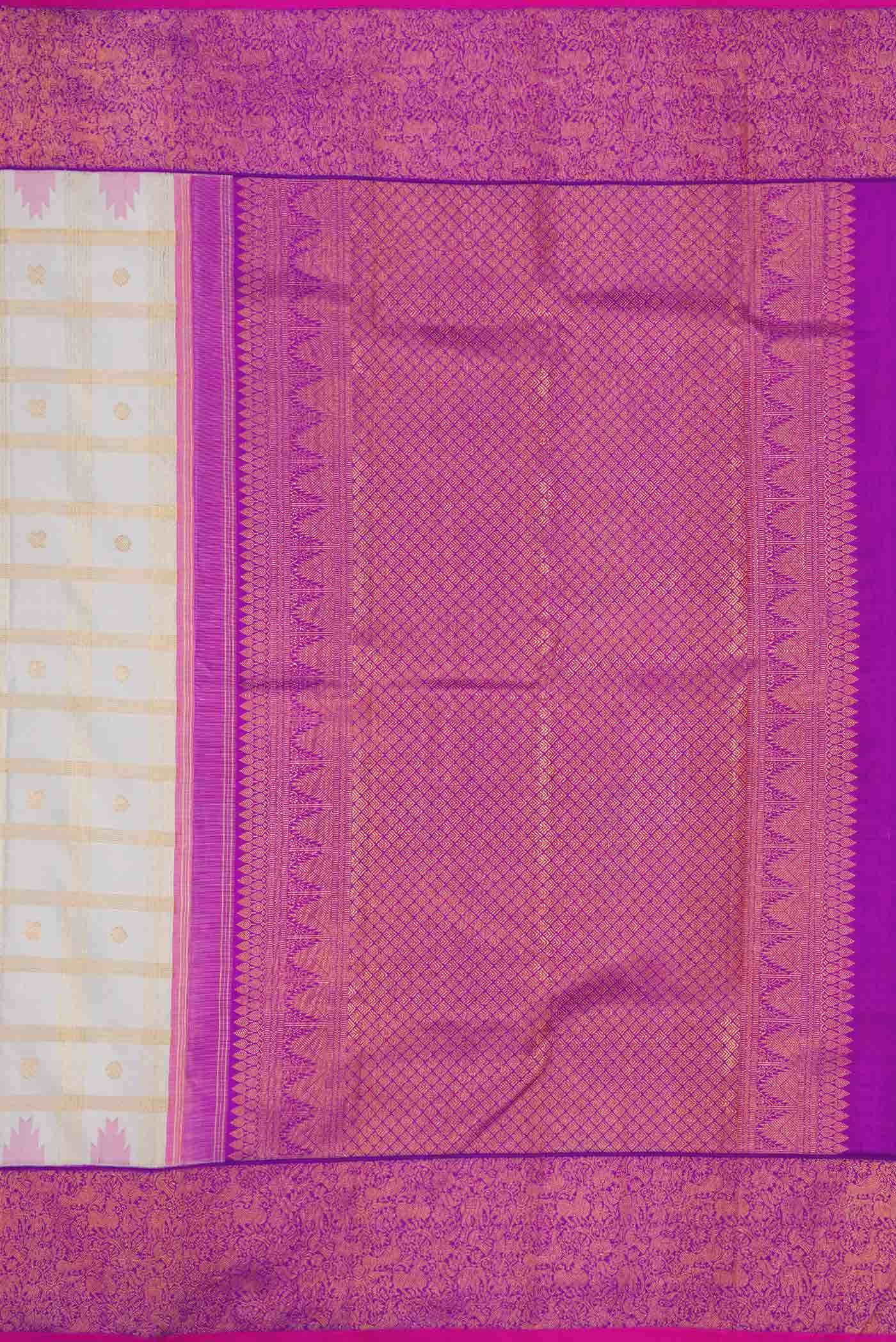 Grey Kanchipuram Silk Saree