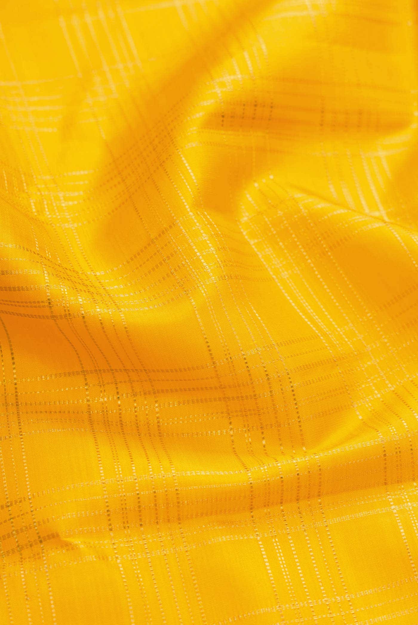 Pure Silk Pure Zari Yellow Kanchipuram Saree