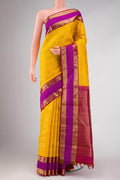 Pure Silk Pure Zari Yellow Kanjivaram Saree