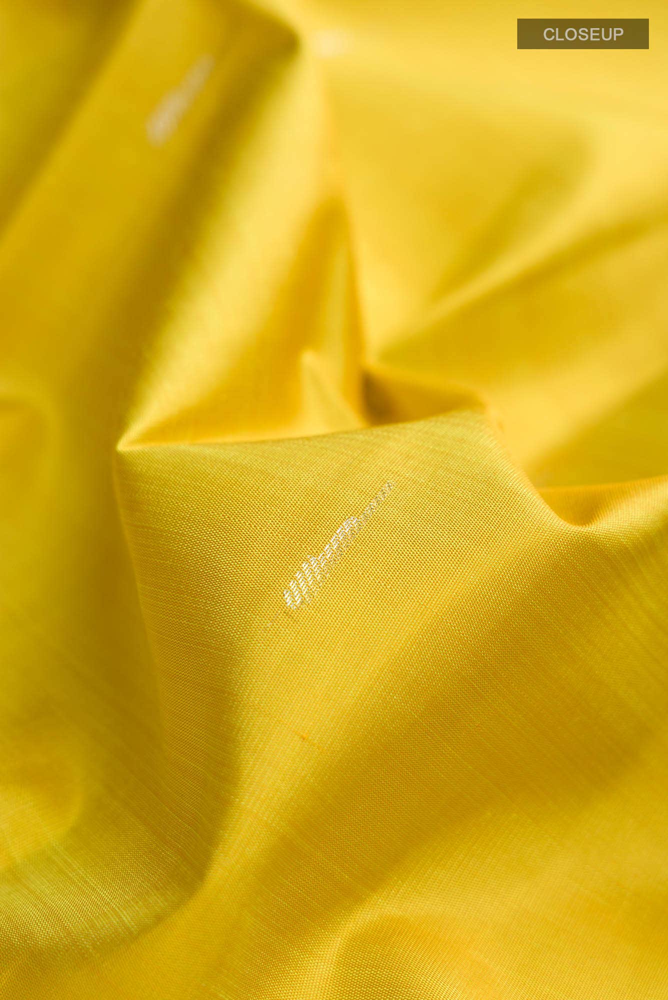 Pure Silk Pure Zari Yellow Kanchipuram Saree