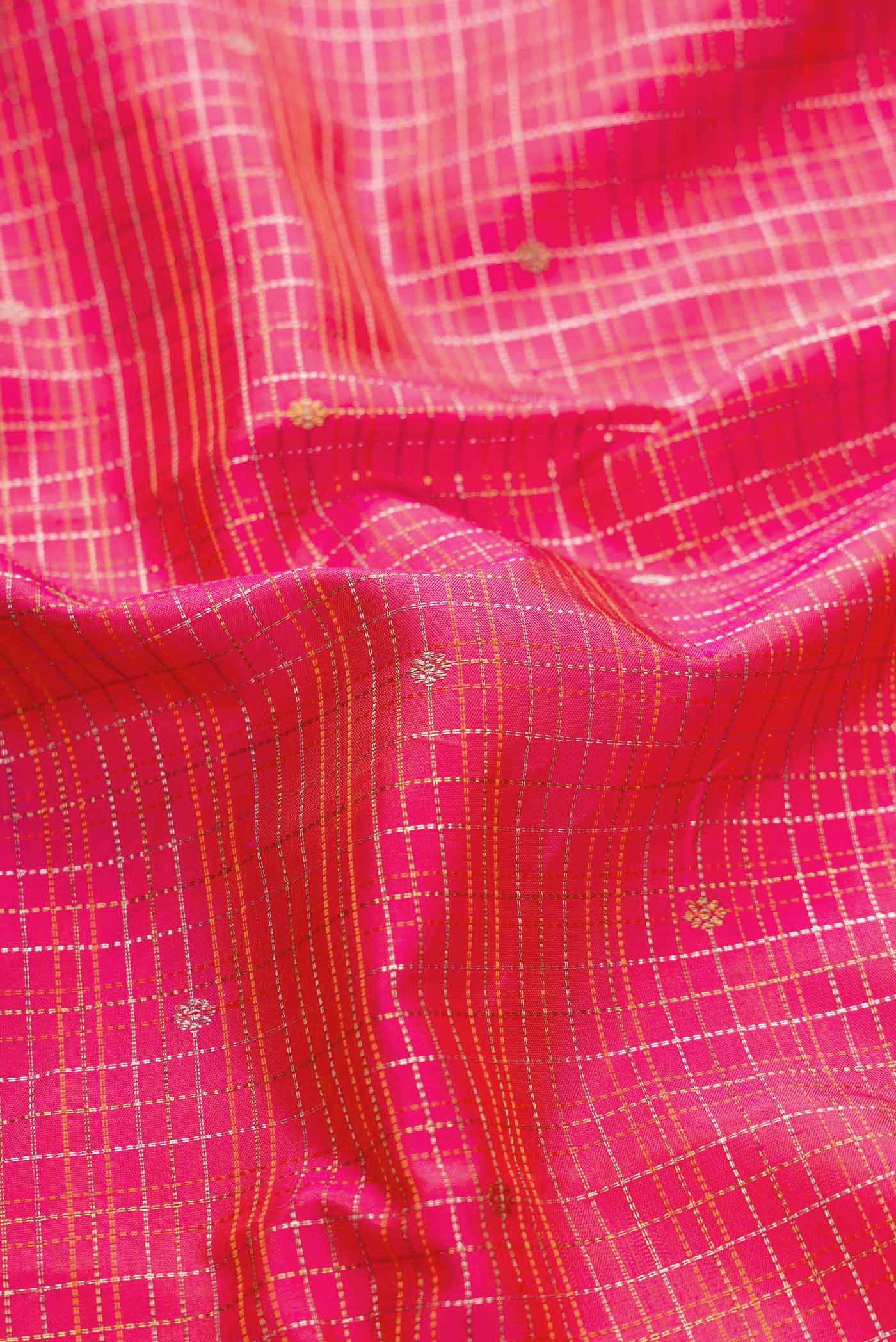 Pure Silk Pure Zari Pink Kanjivaram Saree