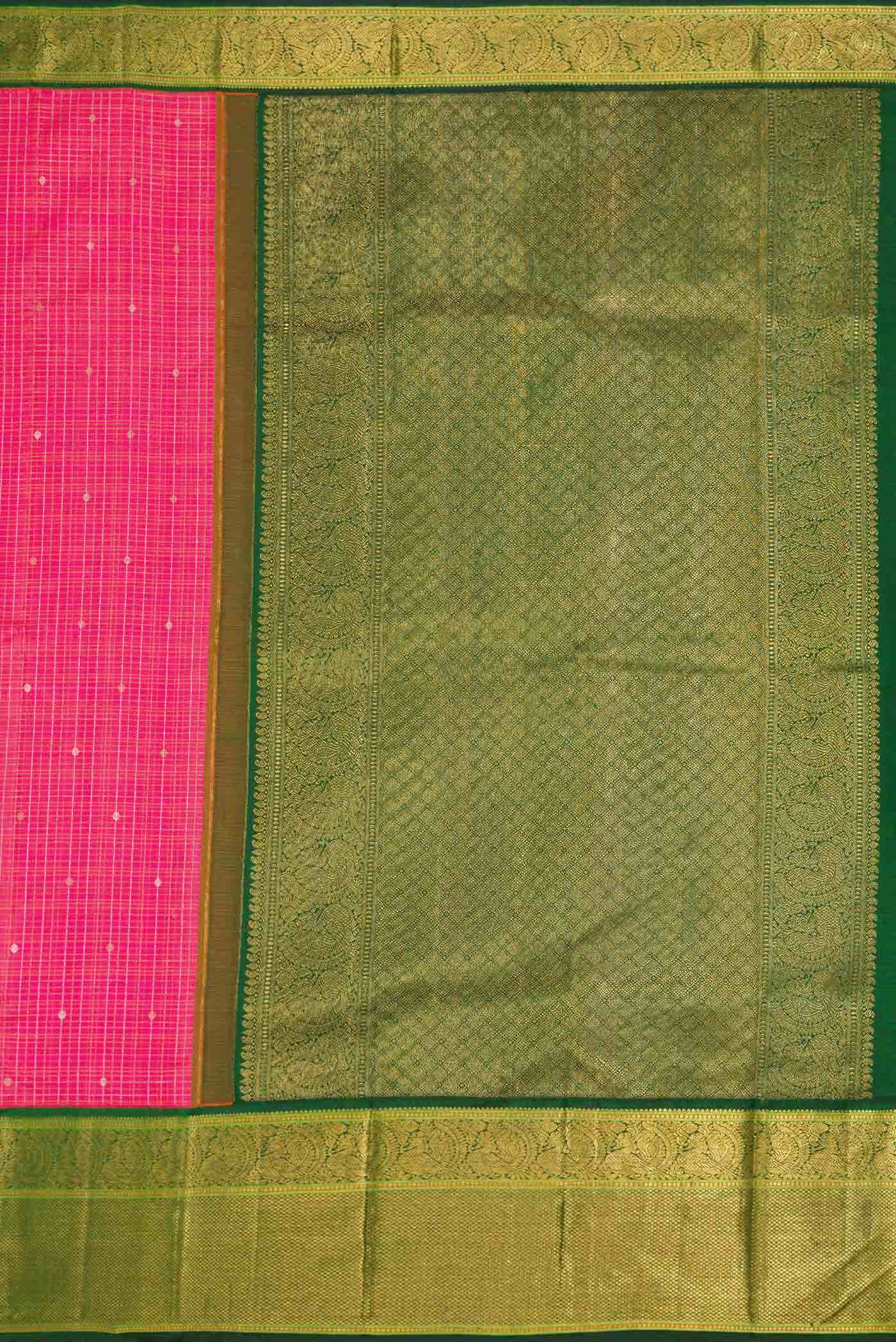 Pure Silk Pure Zari Pink Kanchipuram Saree