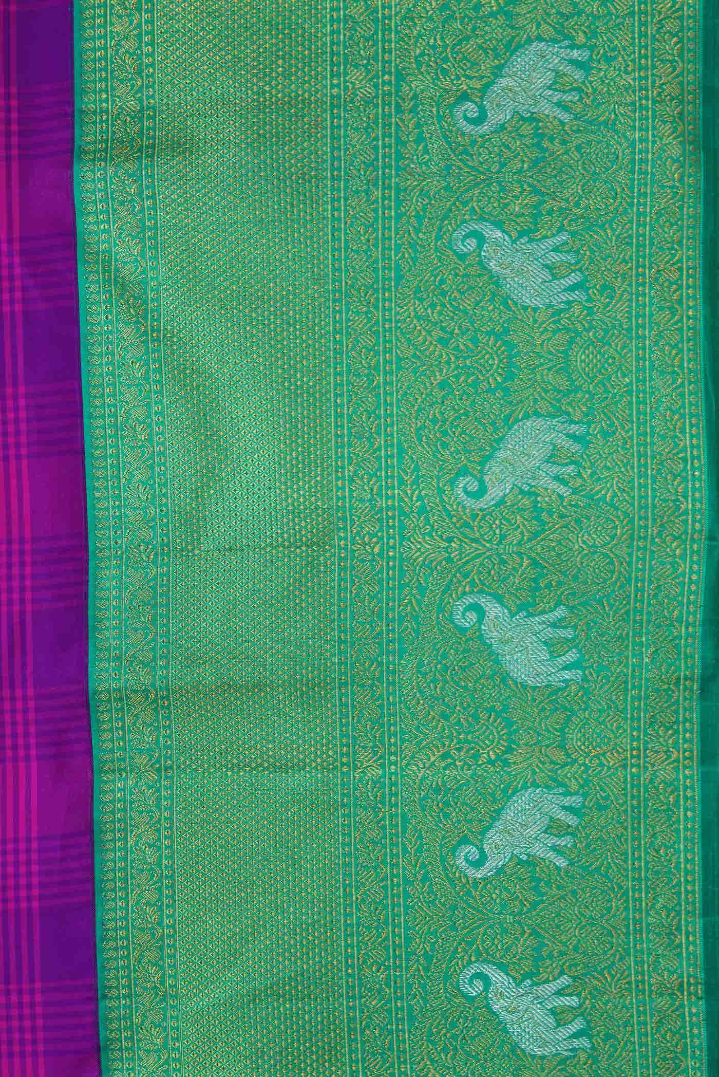 Pure Silk Pure Zari Multi Kanchipuram Saree