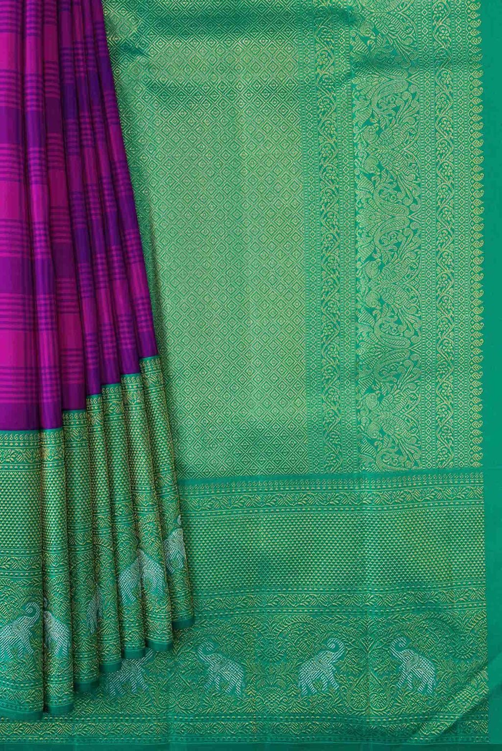 Pure Silk Pure Zari Multi Kanchipuram Saree
