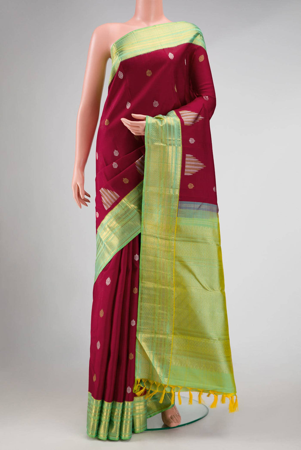 Pure Silk Pure Zari Red Kanchipuram Saree