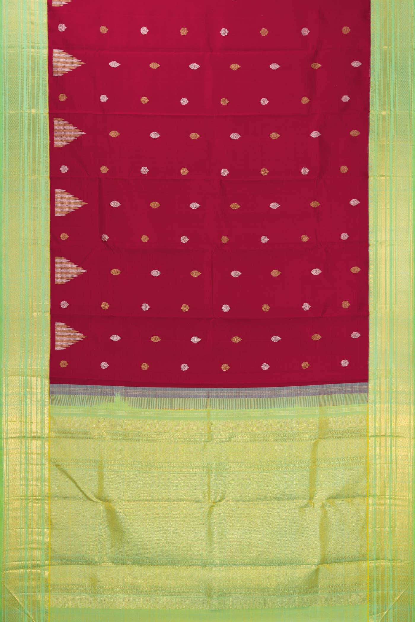 Pure Silk Pure Zari Red Kanchipuram Saree