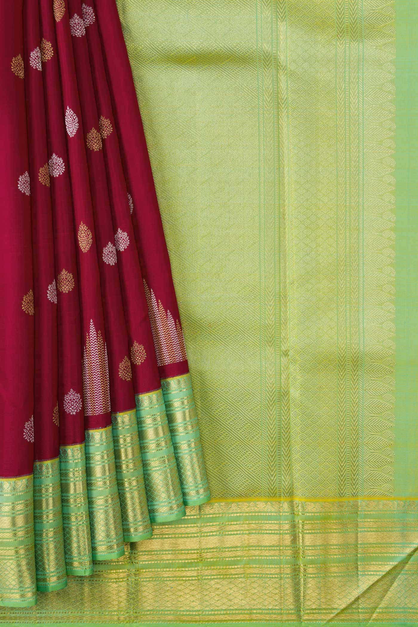 Pure Silk Pure Zari Red Kanchipuram Saree