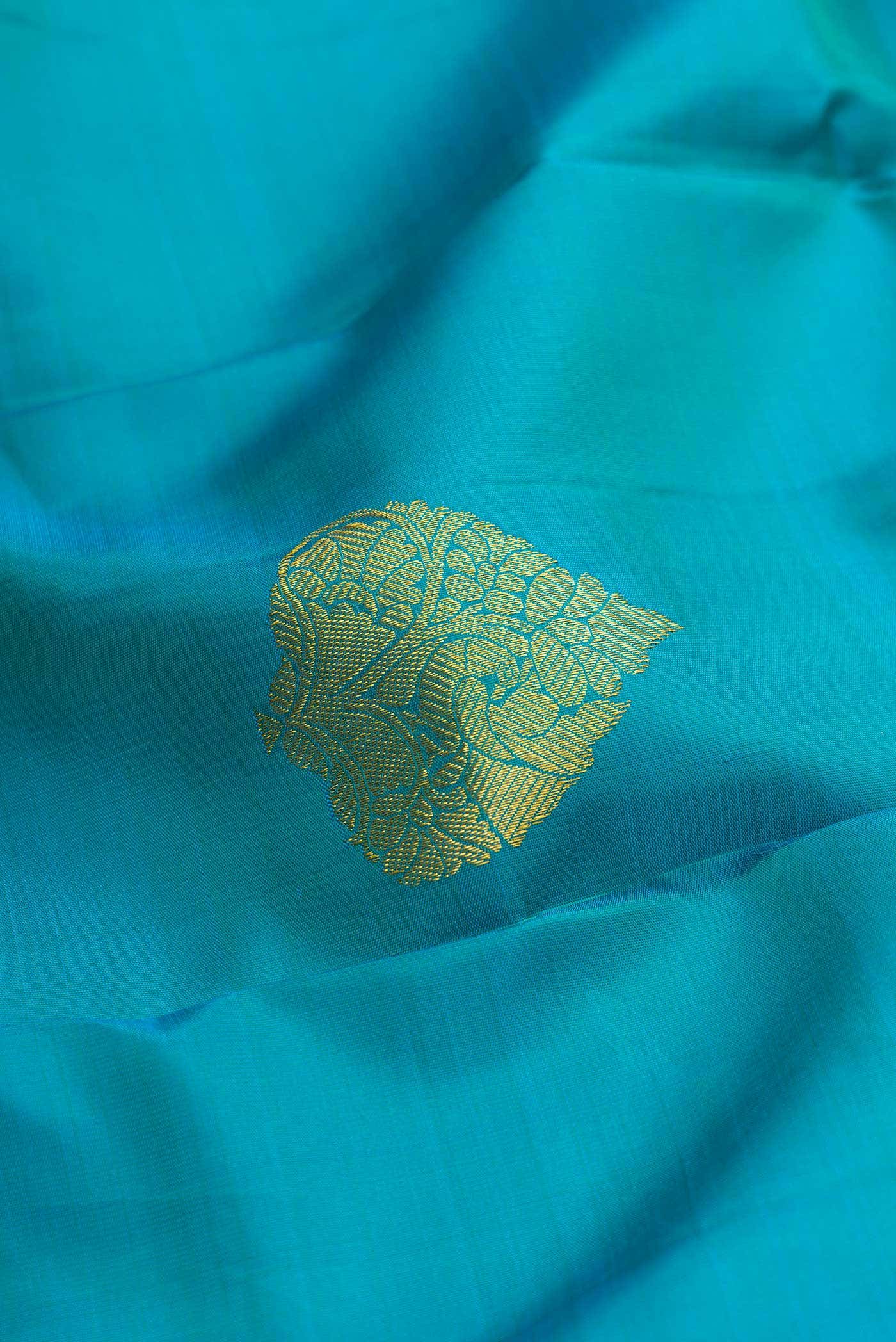 Aqua Blue Dual Tone Kanchipuram Silk Saree