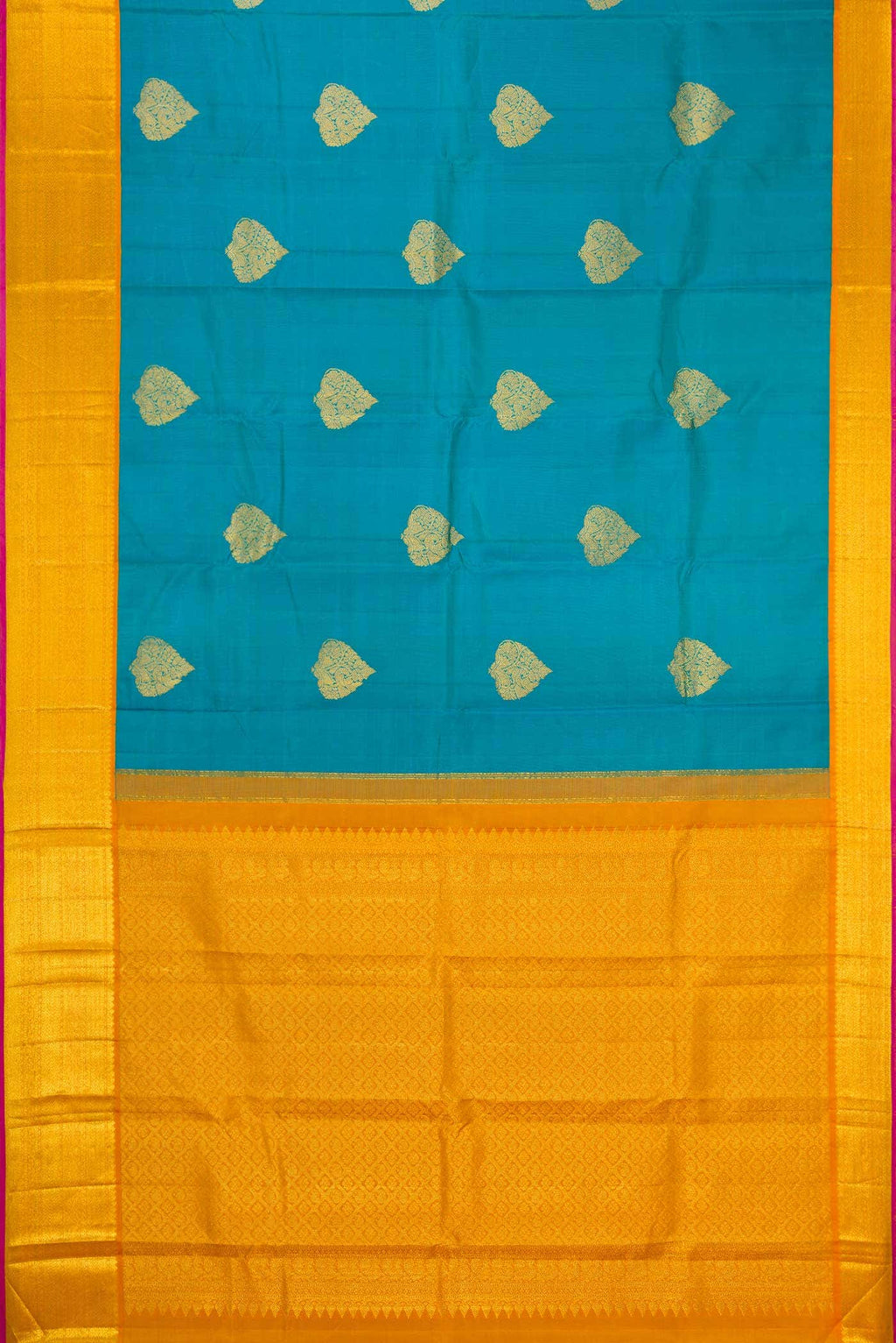 Aqua Blue Dual Tone Kanchipuram Silk Saree