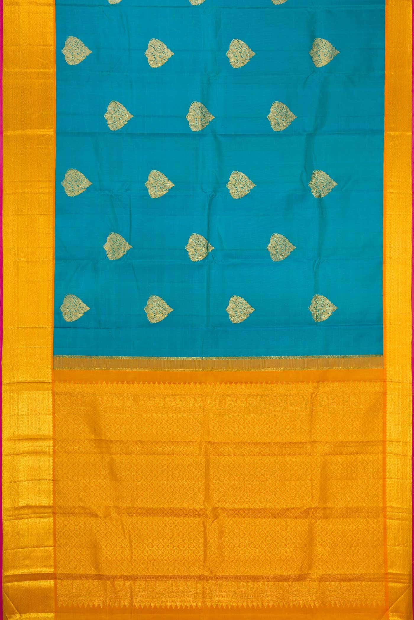 Aqua Blue Dual Tone Kanchipuram Silk Saree