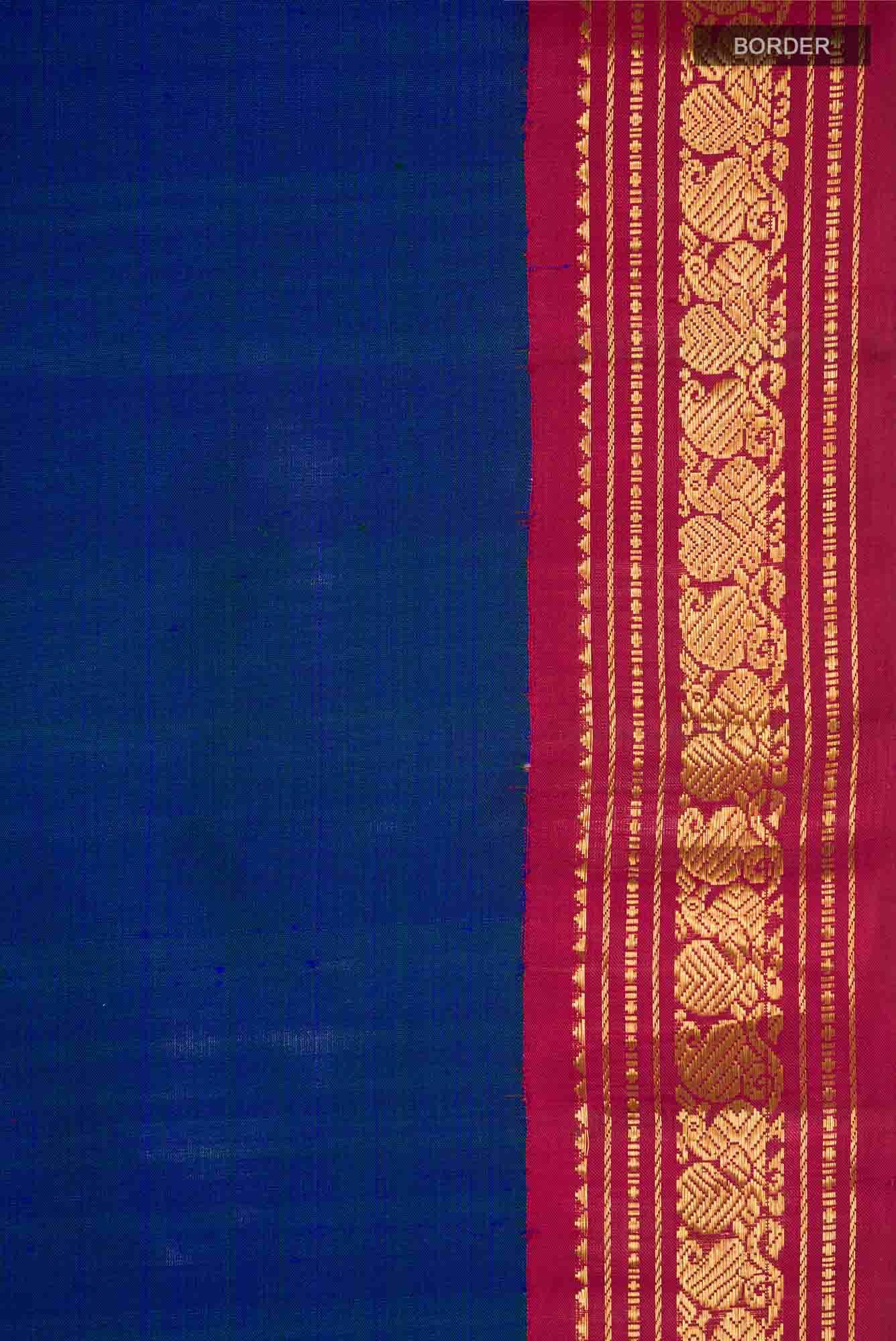 Blue Kanchipuram Silk Saree