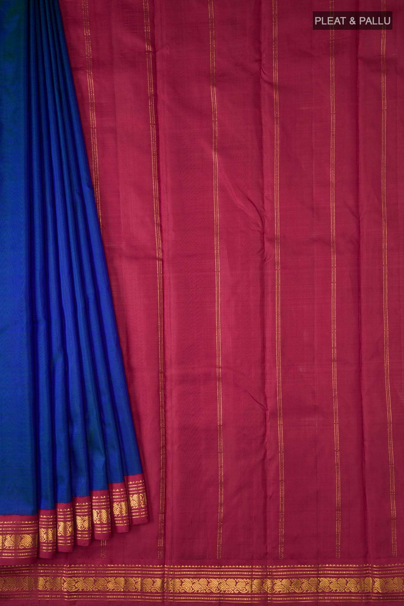 Blue Kanchipuram Silk Saree