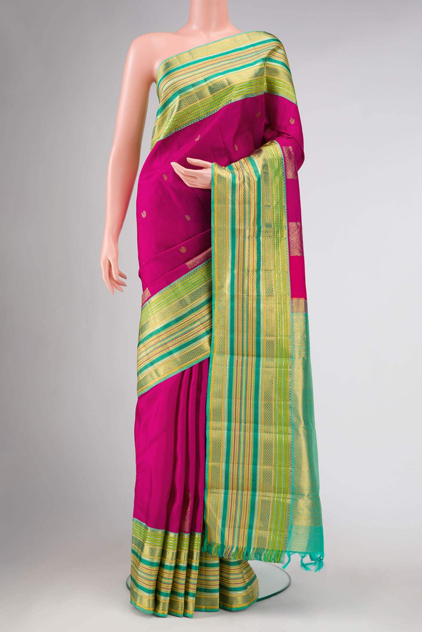 Pink Kanchipuram Silk Saree