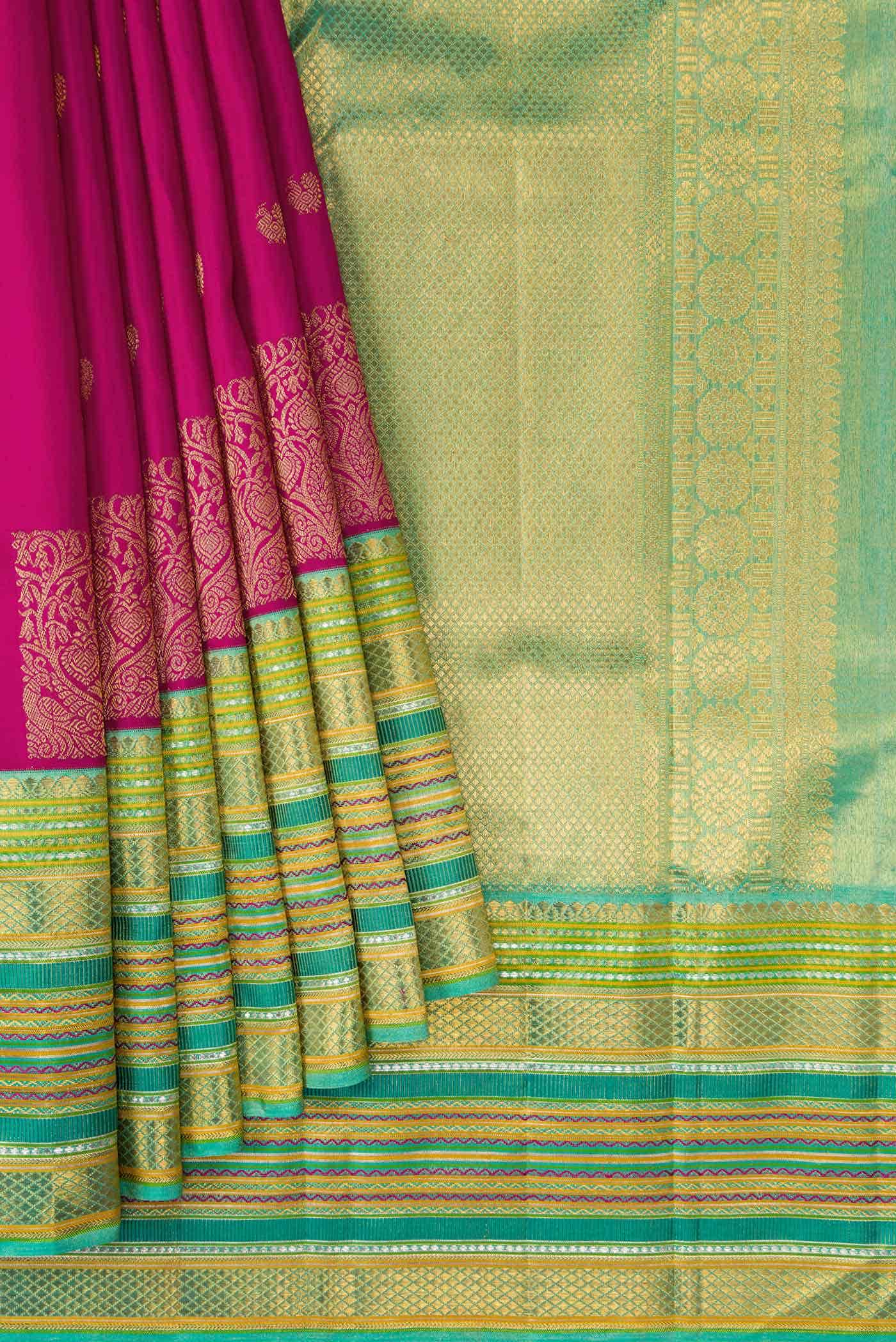 Pink Kanchipuram Silk Saree