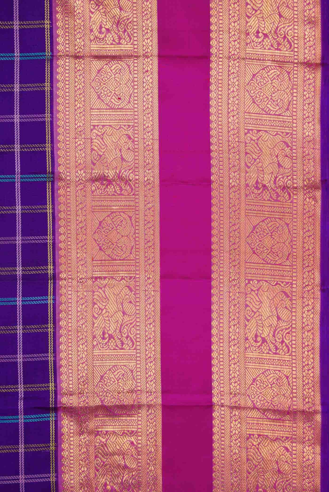 Purple Kanchipuram Silk Saree