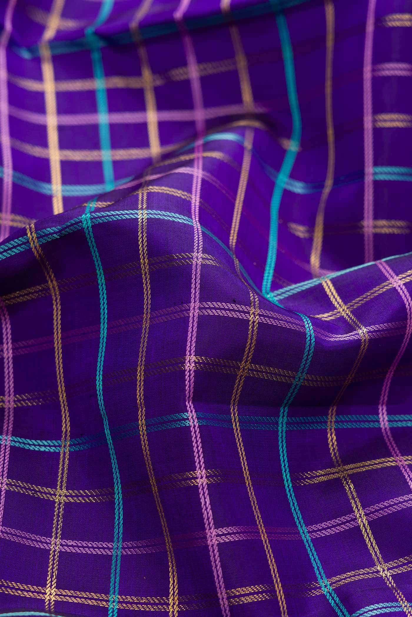 Purple Kanchipuram Silk Saree