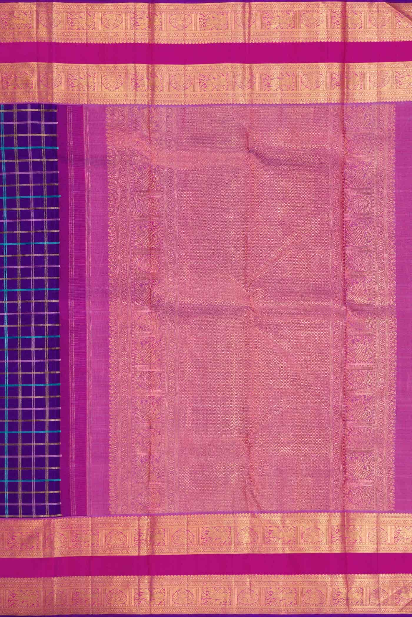 Purple Kanchipuram Silk Saree